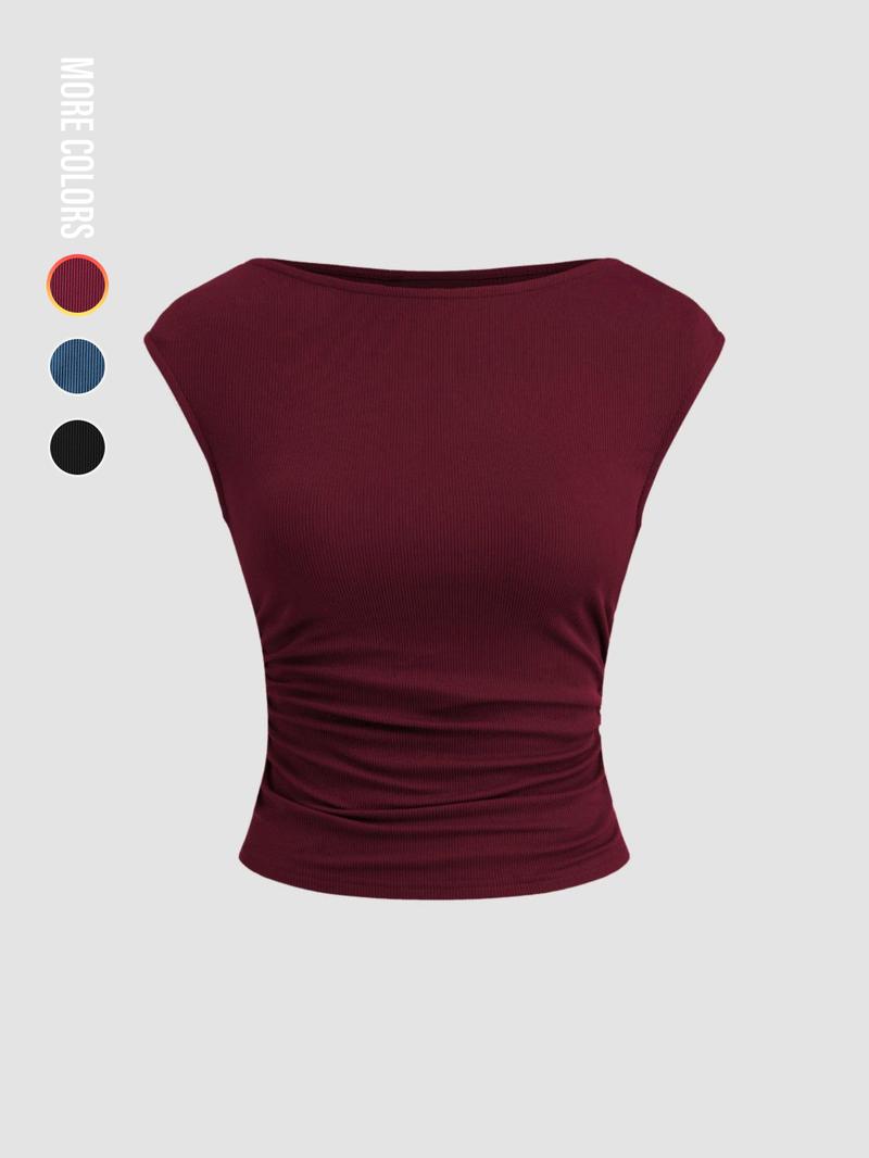 Women's Plain Tank Top, Casual Sleeveless Top for Summer, Women's Clothing for Daily Wear