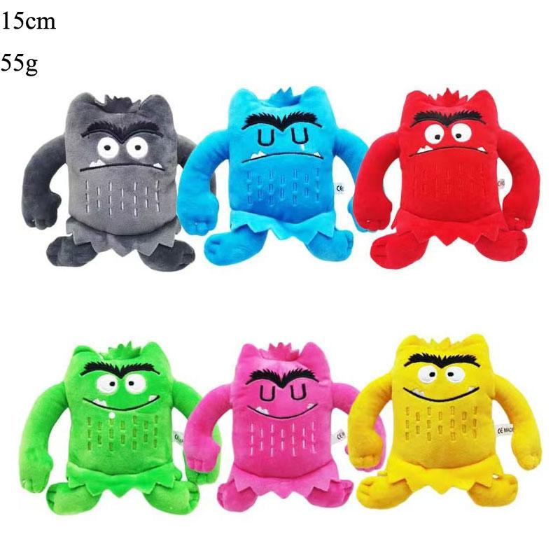 6 Colors The Color Monster Plush Toy Animal Soft Stuffed Dolls For Kids,1pcs/pack