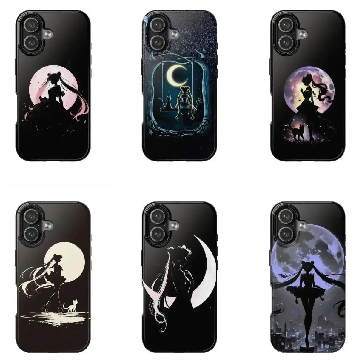Cute Cartoon S-S-ailor M-Moon Usagi Compatible with iPhone 17 Air 16 15 14 13 12 11 Pro Max Plus and Samsung S26 S25 S24 S23 Plus Ultra