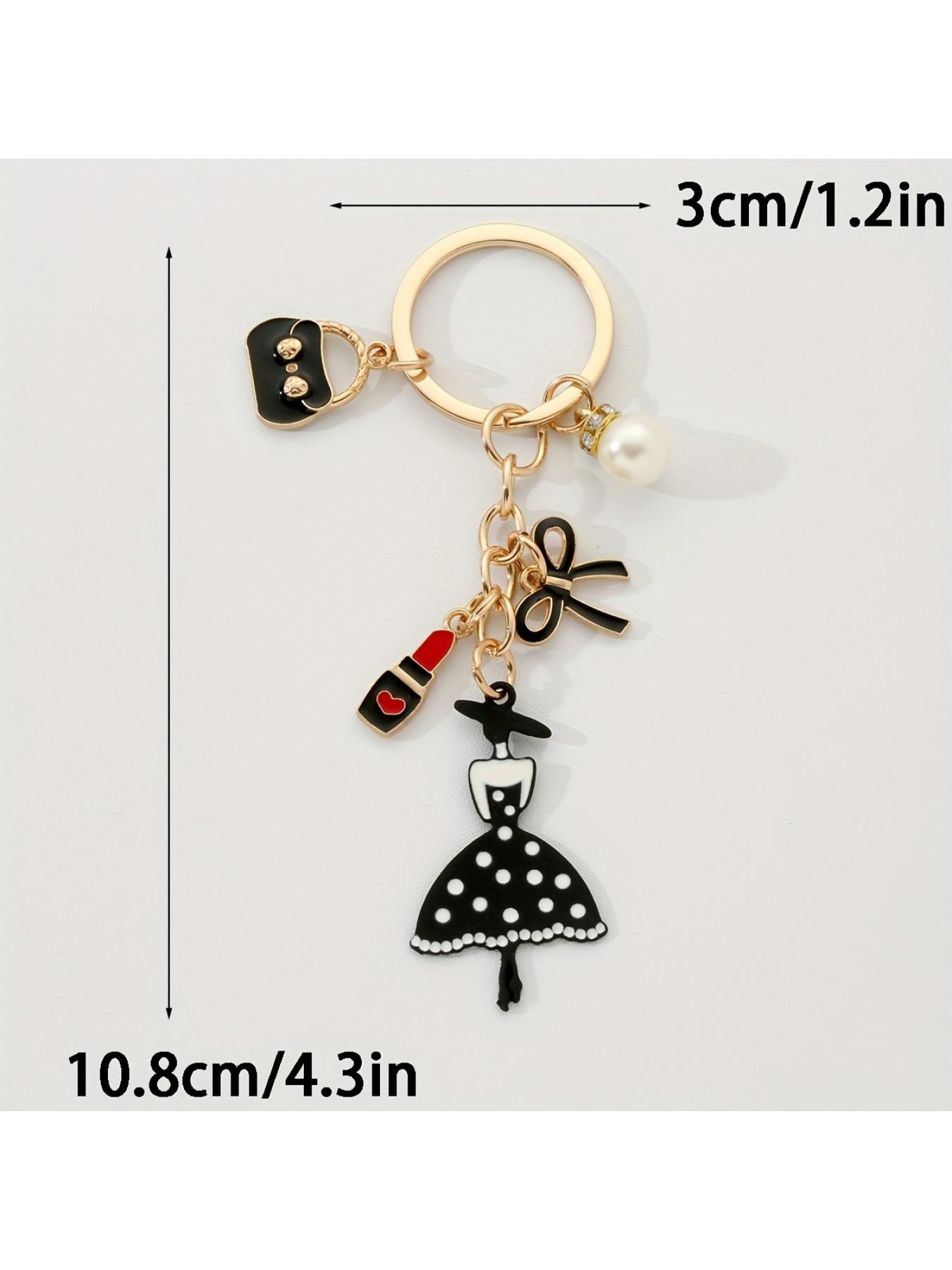 1pc, Modern Lipstick Bag, Keychain, Cute Retro Keychain, Ring, Wallet Bag, Backpack, Charming Earplugs, Box Lid Additions