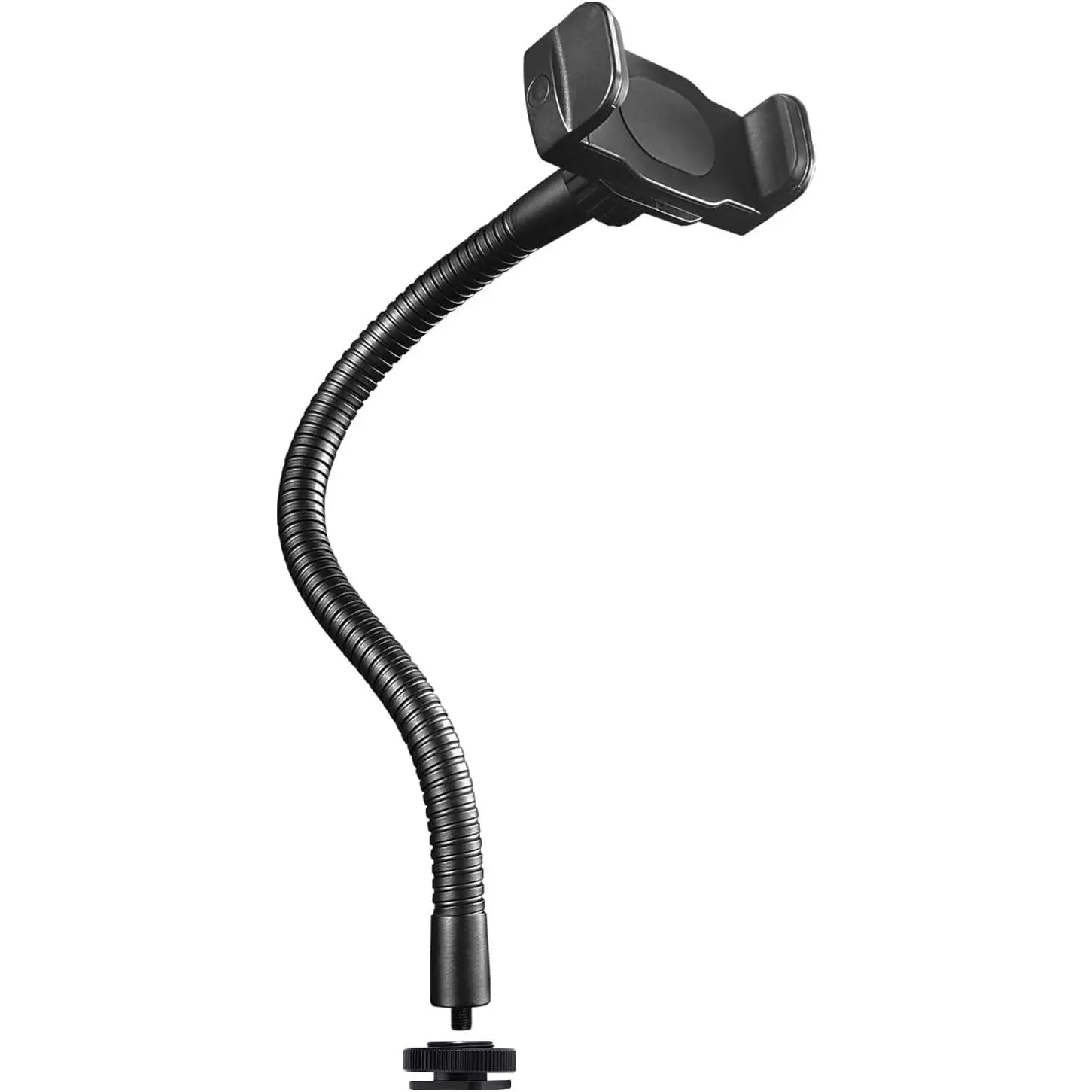 KHC1417 Phone Holder for Ring Light, 13-Inch Gooseneck, Hot Shoe Mount
