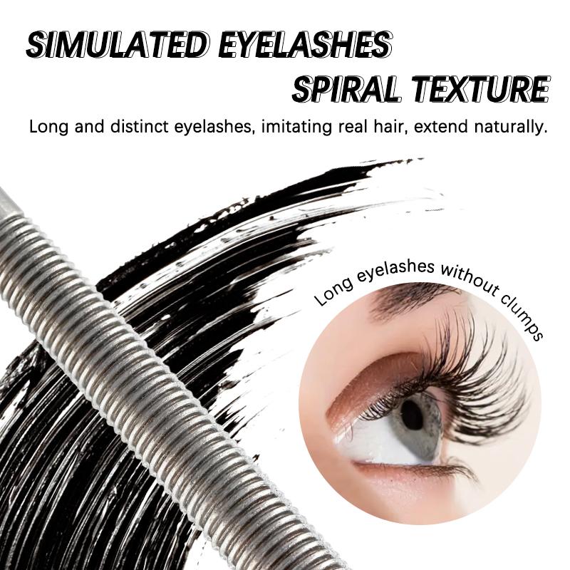 Waterproof Mascara with Gabg Spiral Brush Head, Long-Lasting Volumizing Formula, Easy-To-Use for Beginners, Ideal for Curling Eyelashes, Enhancing Mascara, Voluminous Lengthening Mascara