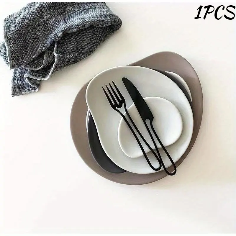 1pc Stainless Steel Cutlery Set Black Flatware Western Dessert Forks Spoons Steak Knives Cake Spoon Knife Fork Spoon Set