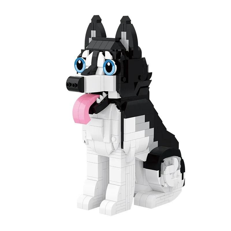 635 PCS / 757 PCS Pet Dog Building Blocks Toys Schnauzer Husky Pet Model DIY Handmade Assembly Bricks Home Decor Kid Holiday and Birthday Gifts