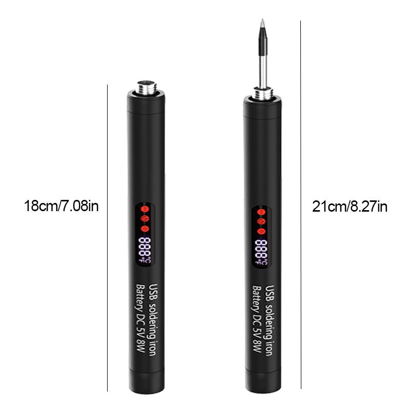 Mini Wireless Soldering Iron Set, USB Rechargeable Portable Cordless Solder Gun, LCD Display Adjustable Temperature, Home Appliance Repair DIY Tool