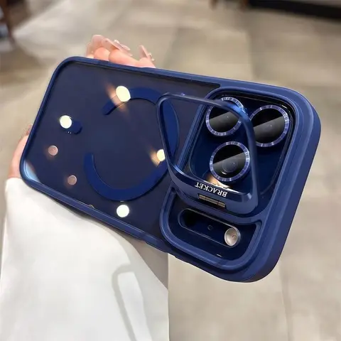 Silicone Soft Casing for iPhone 18, 17 Pro Max, 16, 15 - Shockproof Smartphone Accessory with Camera Lens Protector & Stand Protection for Handheld Devices