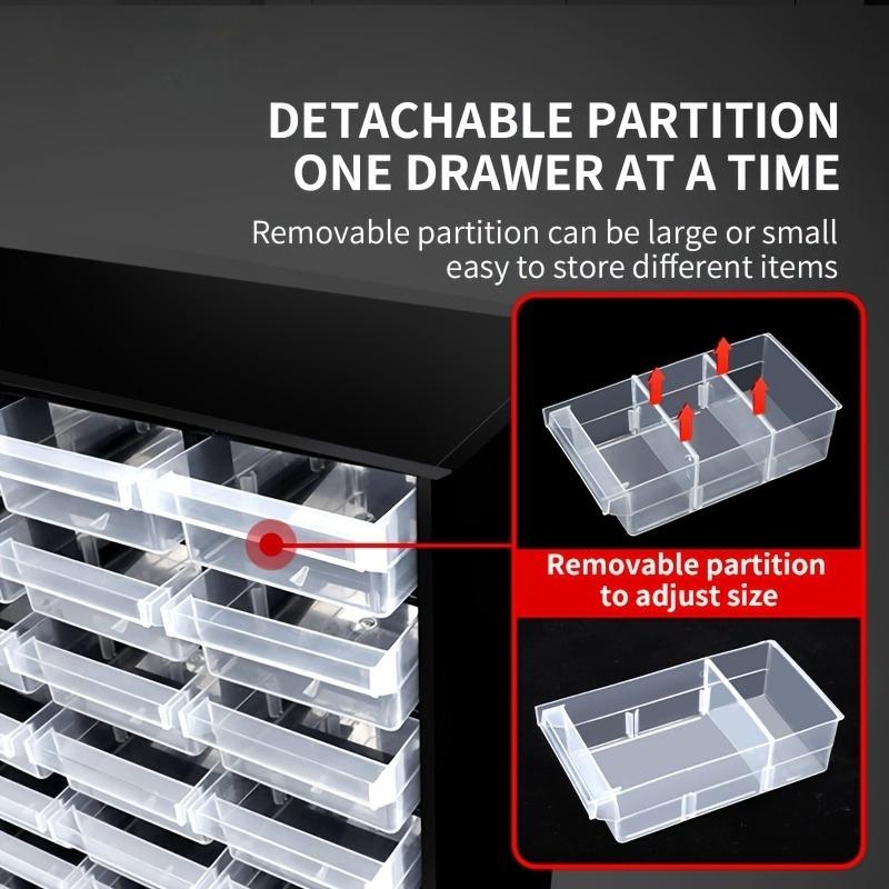 Storage Cabinet with 33 Plastic Drawers, Multi-Purpose Organizer for Garage, Beads, Building Blocks, Teacher Supplies, Cosmetics and More, Black, 30.48cm W x 12.7cm D x 40.64cm