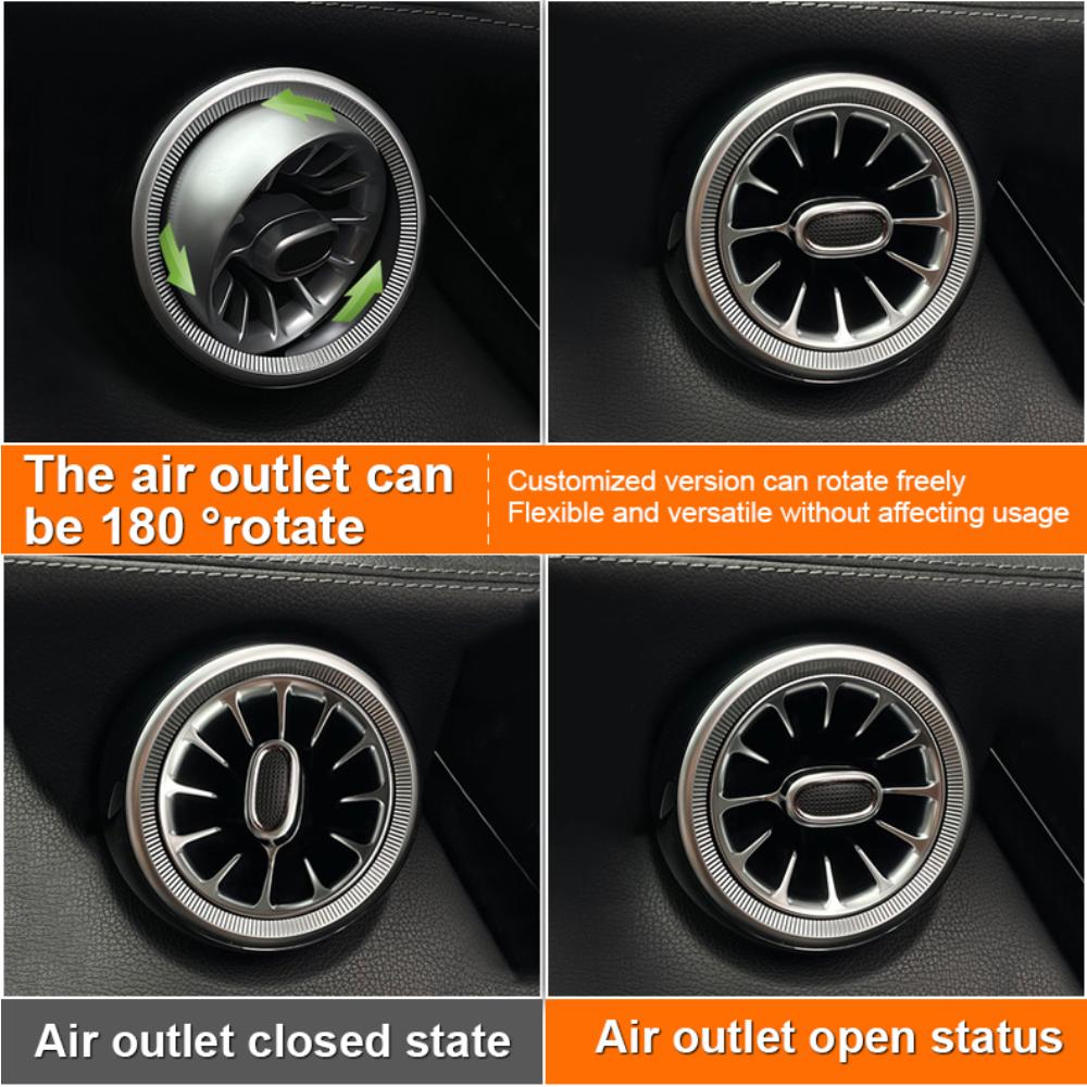 64 Colors RGB Factory-Match Special LED Turbine Air Vent Cover for Mercedes Benz E-Class (W213) - Vehicle Control, Automotive Atmosphere Lamp, Recessed Interior Decoration, Car Light Embellishments, Backlit Speaker Trim Panels, Gift for Boyfriend, Car Atm