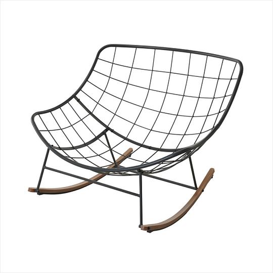 GRANDPATIO Comfortable Electroplating Rocking Chair with Cushions for Patio Porch Garden Backyard GRANDPATIO Comfortable Electroplating Rocking Chair with Cushions for Patio Porch Garden Backyard