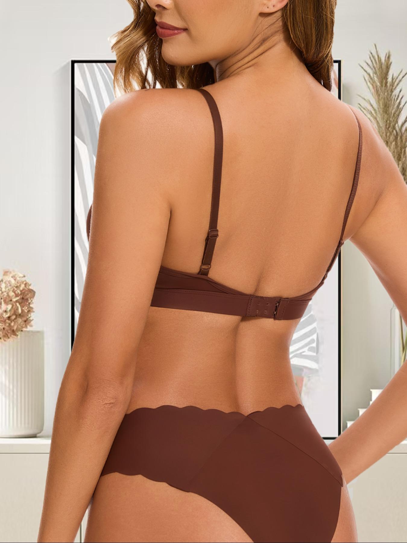 Women's Wireless Bralette Set, Casual, Medium Support Knit Fabric, Removable Pads, Adjustable Straps, Soft & Lightweight Design