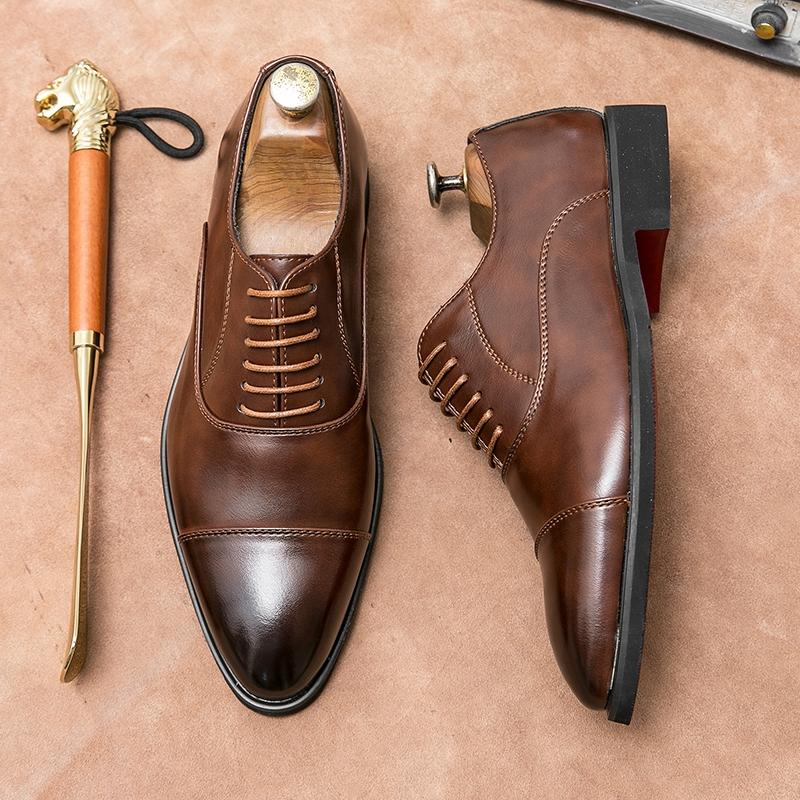 Men's Luxury Business Oxford Shoes, Smoke Color, Handmade Pointed Toe Formal Dress Shoes, Elegant Footwear for Professional Occasions