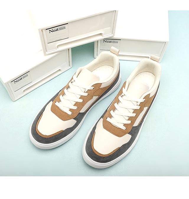 2025 Trendy Men's Solid Color Lace-Up Sneakers - Minimalist Casual Skate Shoes, Breathable Versatile Footwear for Daily Commute & Urban Lifestyle | All-Season Comfort