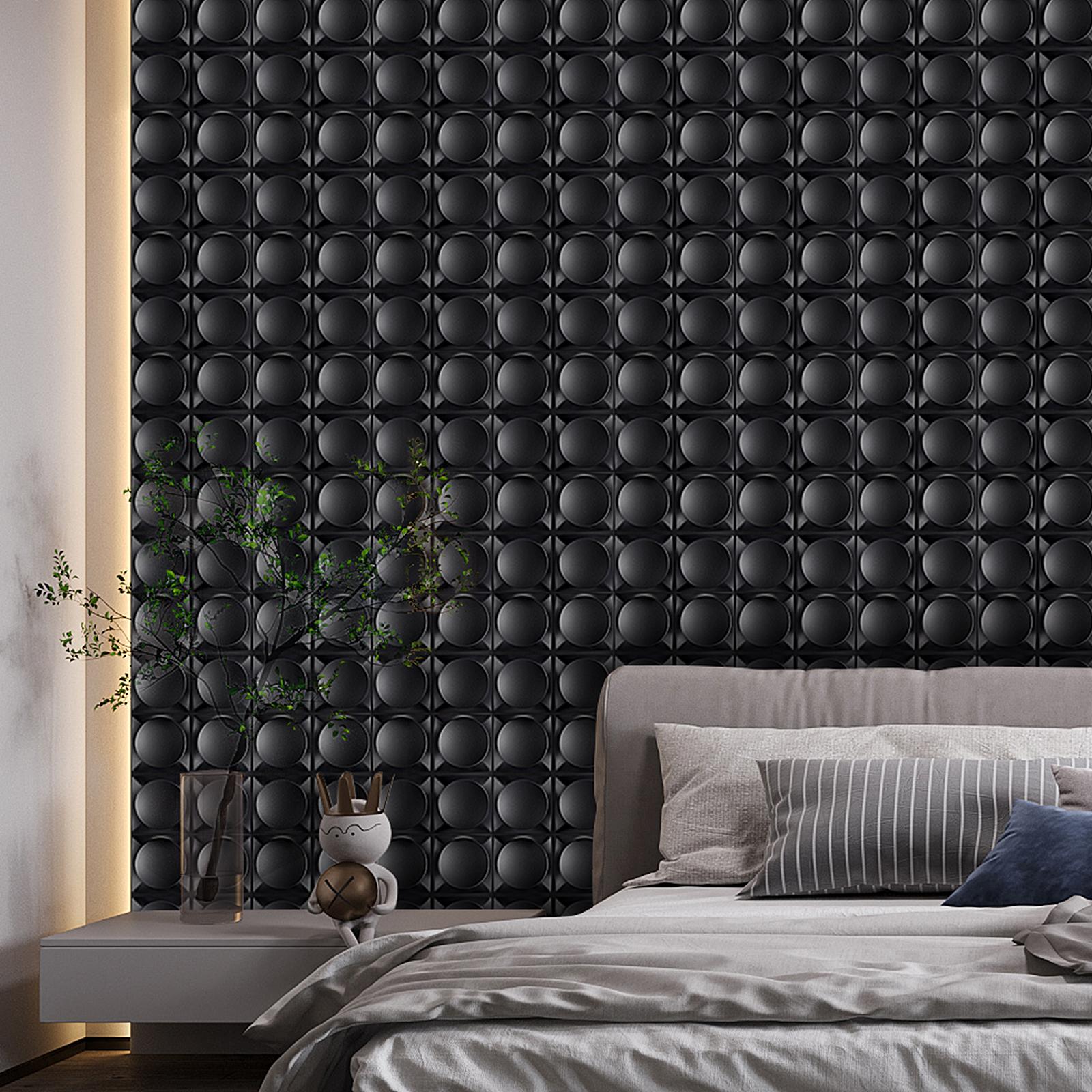 3D Geometric Pattern Wall Panel, PVC Material Wall Decoration, Modern Wall Decor for Living Room Hall Bedroom Hotel Office