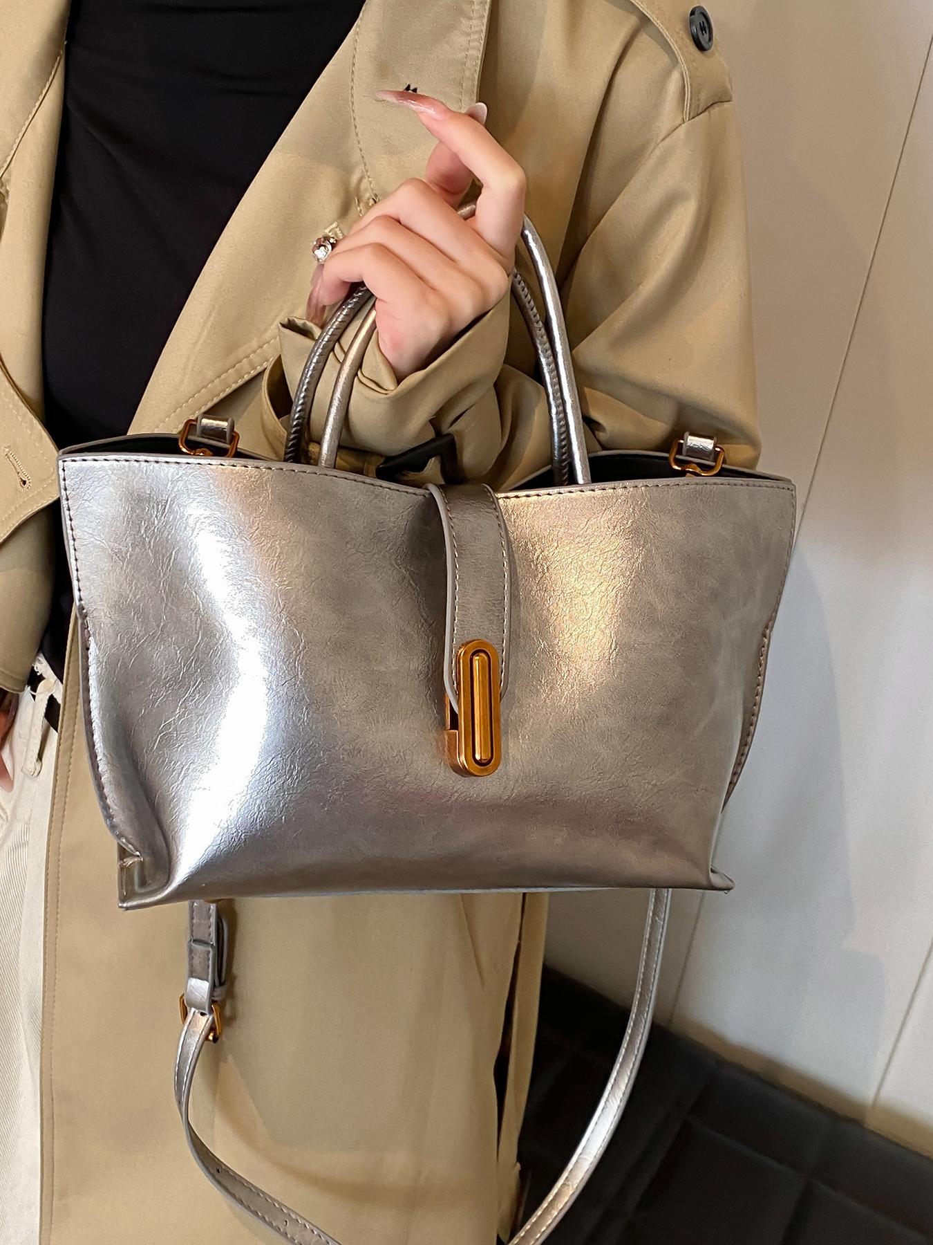 25 fall&winter Women's Elegant Solid Color Handbag, Fashionable Crossbody Bag for Daily Used, Casual Trendy Versatile High-quality Daily Commuting Bag