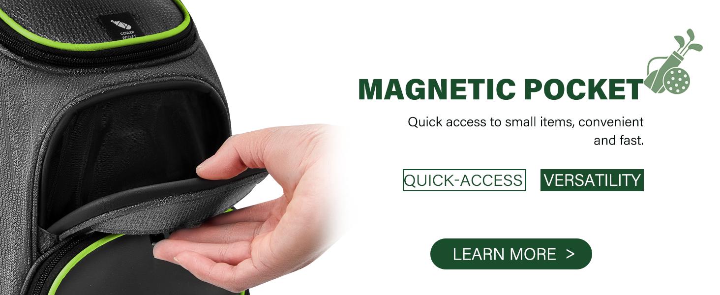 UNIHIMAL 15-Way Golf Cart Bag, Premium Anti-Shake Divider Top Golf Bag with Comfortable Handles, Magnetic Pocket and Rain Cover