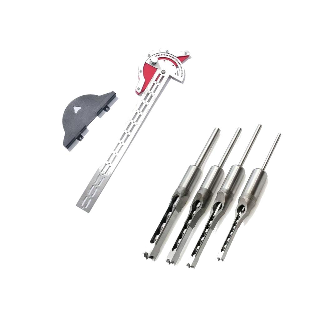 Woodworking Ruler Edge Angle Measuring Tool, Imperial Metric Wood Drill Bit, Mortise Chisel, Home Improvement Tools