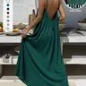 【Black Friday】Women’s Sexy Backless Spaghetti-Strap Maxi Dress with Pockets, Loose-Fit Loungewear, Sleepwear, and Beach Cover-Up, Available in Multiple Colors and Sizes S–3XL
