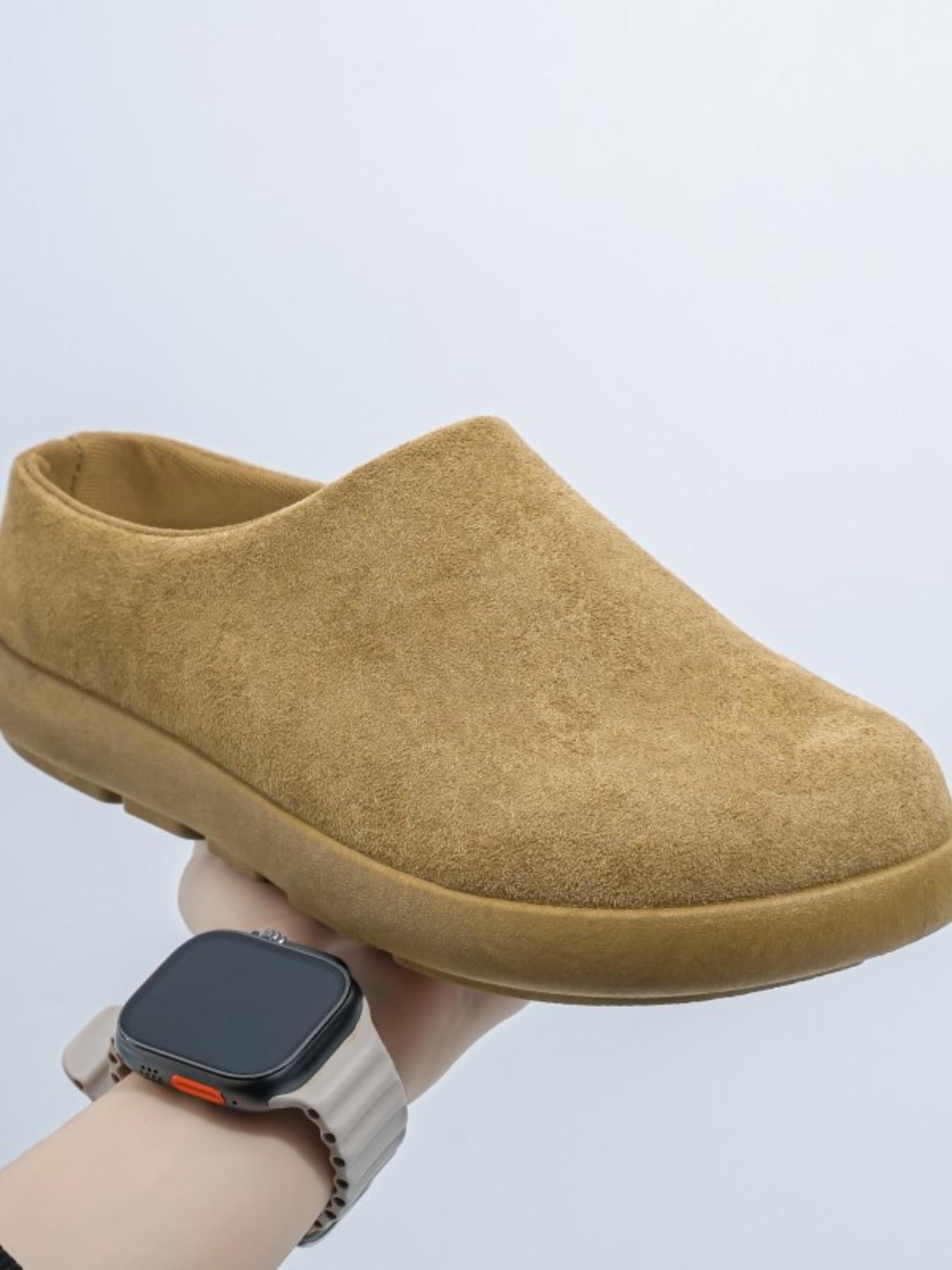 New Summer Autumn Beken Shoes for Men, Closed-Toe Half Sandals, Retro Comfortable Casual Shoes, Soft Sole, All Seasons