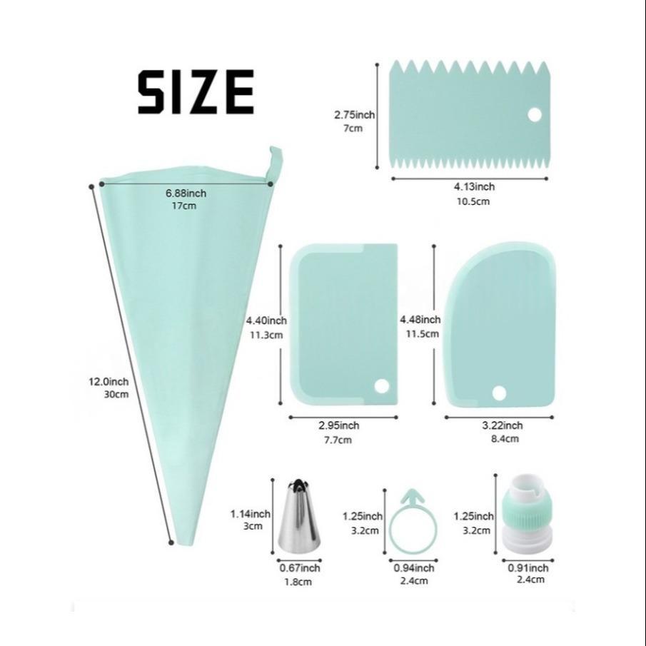 21-Piece Cake Decorating Tool Set, Baking Supplies, Silicone Icing Bags, Pastry Tips, Perfect for Halloween Christmas Thanksgiving