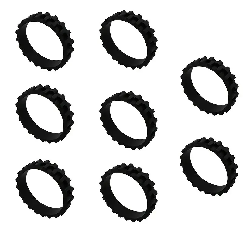 8pcs Replacement Parts for Roborock S50 S55 S51 S6 S4 S5 Max, Includes 8 Rubber Wheel Tire Skins, Robot Vacuum Cleaner Accessories
