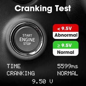 TOPDON BT100 Battery Tester,12V 100-2000CCA Car Battery Tester with Cranking Charging Tests, Ideal for DIYers & Auto Repair Shops