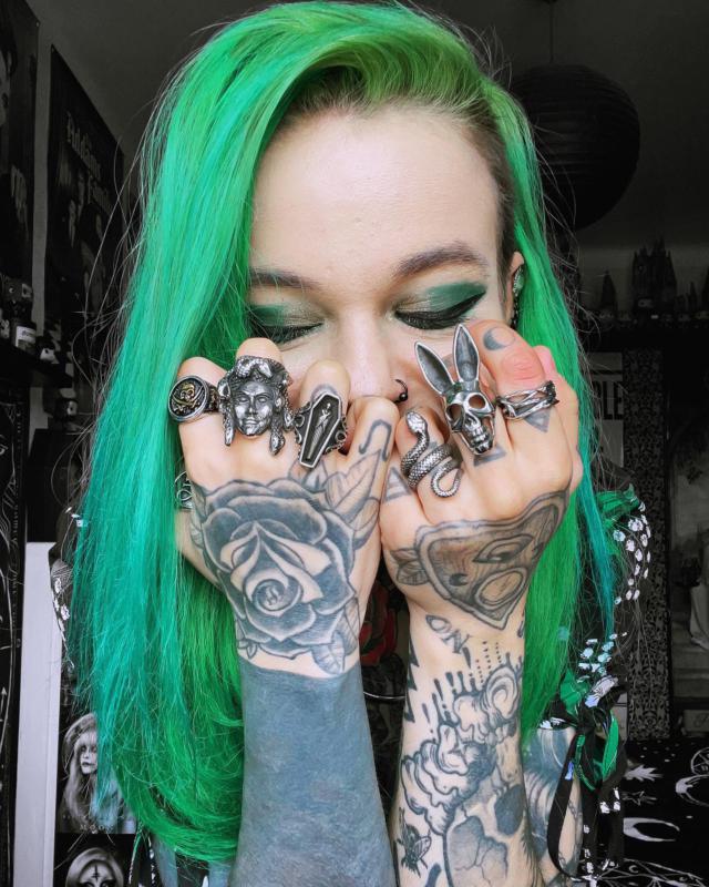 GTHIC Coiled Snake Stainless Steel Gothic Ring for Men Women Gift Size 5-16 Mystery Life Changes