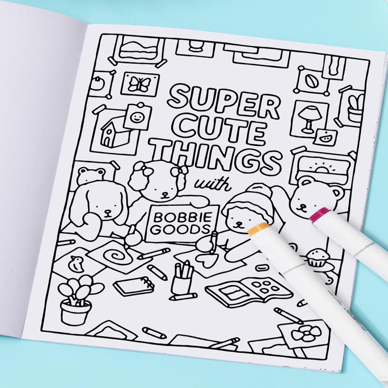 BOBBIE GOODS Adult Coloring Book, 20-Page Drawing Activity, Ideal Gift for Adults & Festive Occasions, Party Supplies