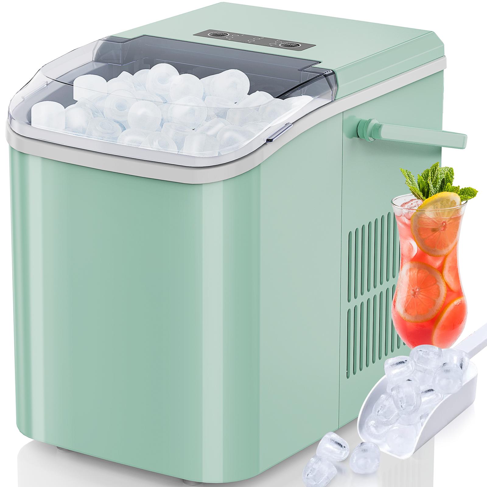 Ice Maker Countertop with Handle, 26.5lbs/24Hrs, 9 Ice Cubes Ready in 6 Mins, Self-Cleaning Portable Ice Maker Countertop with Handle, 26.5lbs/24Hrs, 9 Ice Cubes Ready in 6 Mins, Self-Cleaning Portable