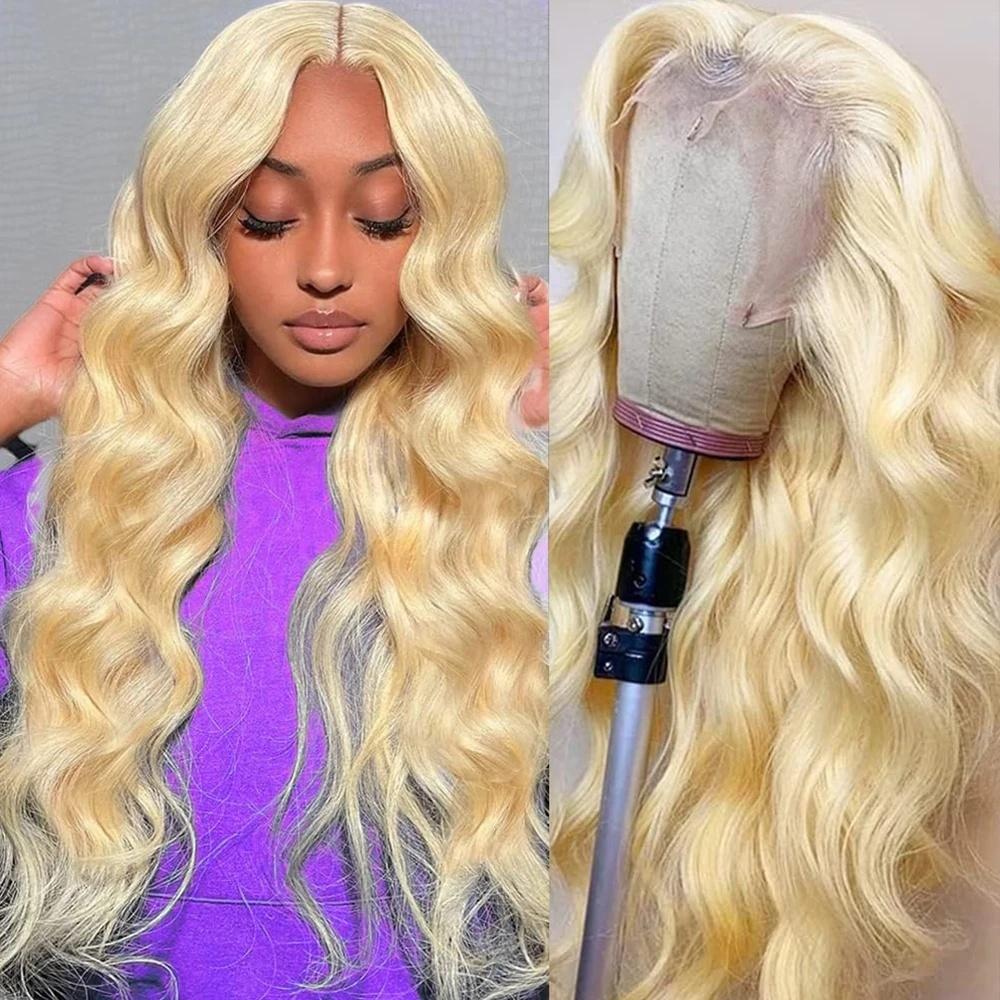 BB Face Body Wave 13x6 HD lace Front Human Hair Wigs P4/27 Highlight 180% density Pre plucked 99j Lace Frontal Human Hair Wigs For Women With Baby Hair