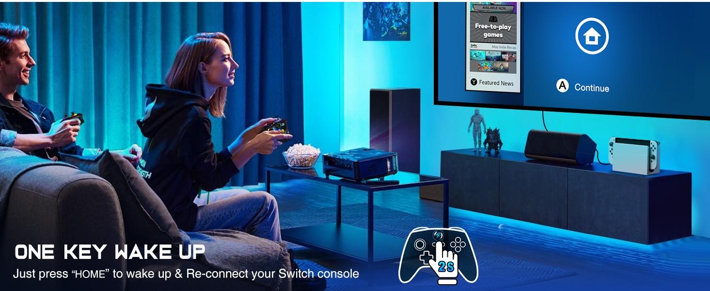 ESYWEN Wireless Switch Controller for Nintendo Switch Controller/Lite/OLED, LED Wired PC Game Joysticks - Wireless iOS/Android Remote,  Game Accessories Gamepad & Standard Controller