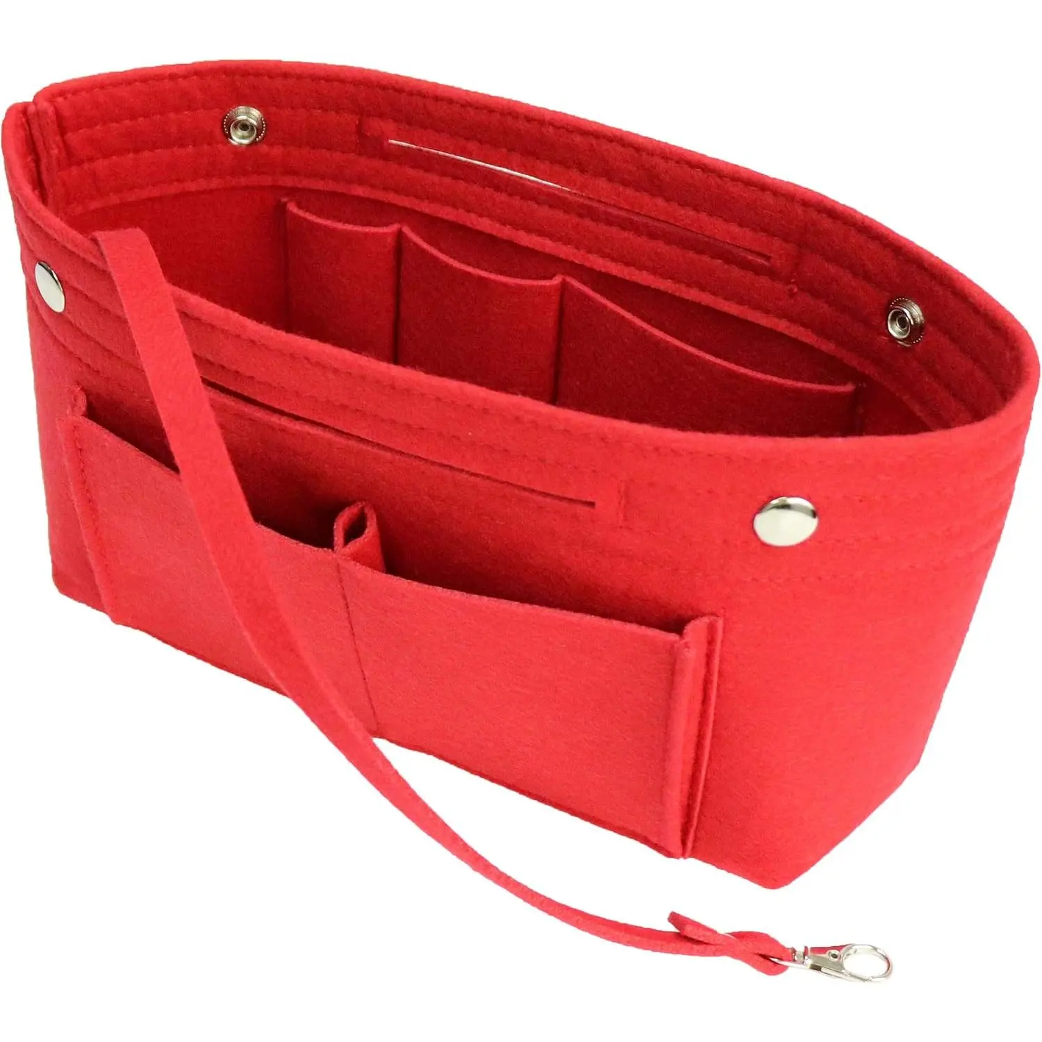 Durable Synthetic Felt Purse Organizer Insert with Multi-Pockets, Modern Handbag Organizer with Handles for Speedy Neverfull Tote Bags