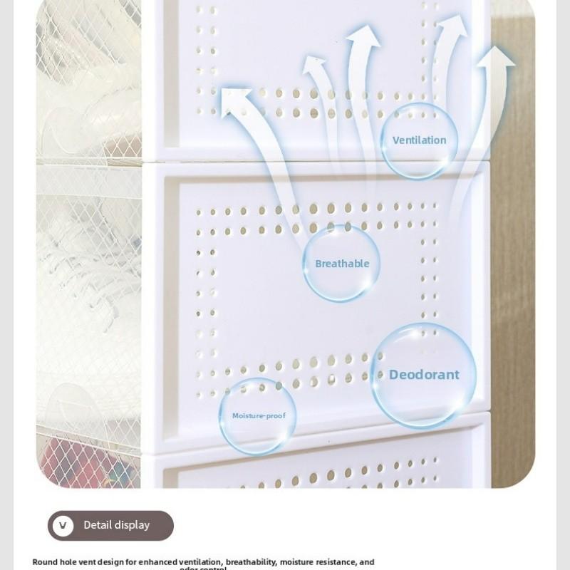 12-Piece Transparent Square Shoe Storage Box Set, Stackable & Boot Organizer, Doorway Shoe Rack Cabinet, Display Case