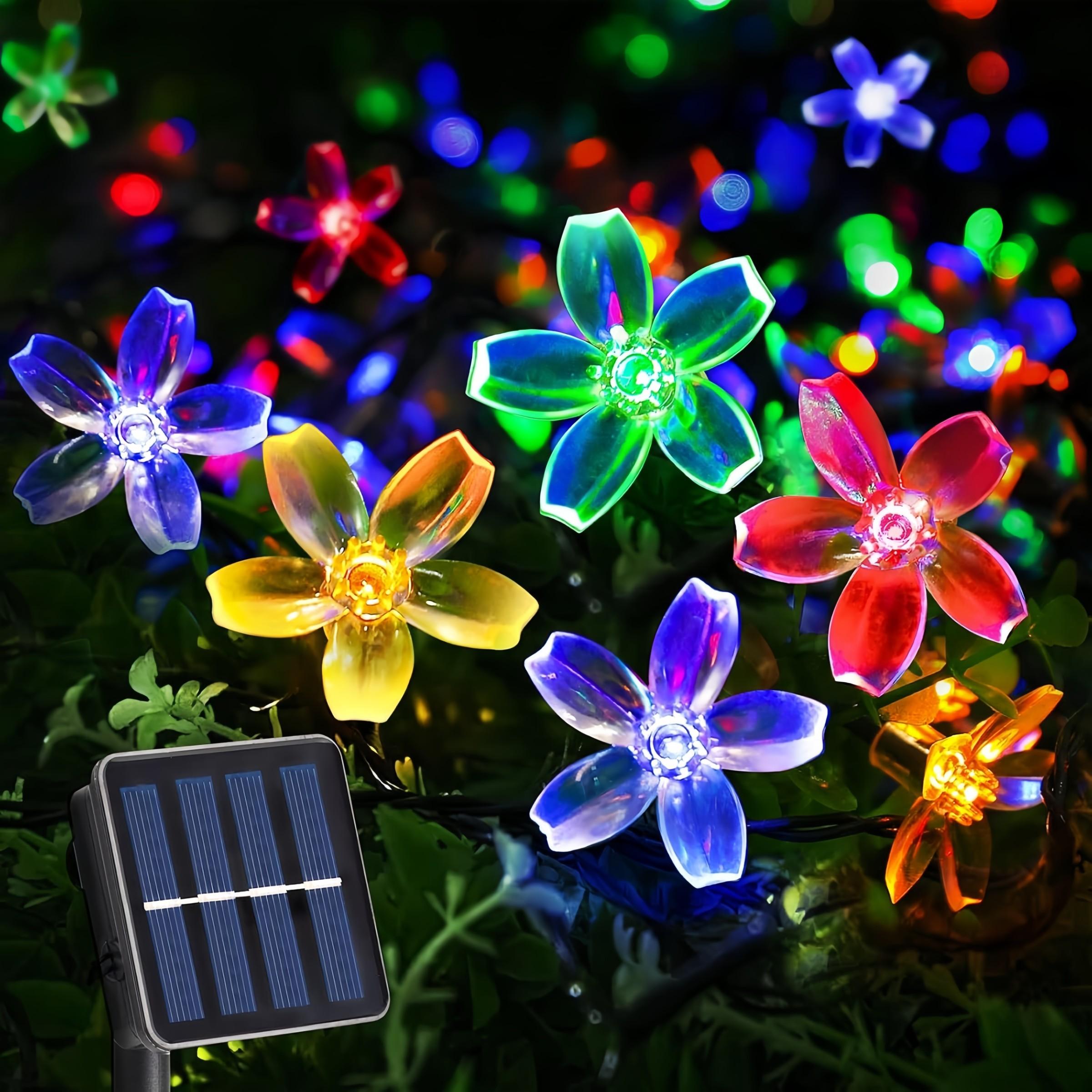1PCS\SETSolar Powered Hanging Fireworks Lights, Smart LED Copper Wire String Lights, Adjustable 8 Modes Flashing, Outdoor Garden Decorations, Multifunctional Lighting, Outdoor Landscape Lights
