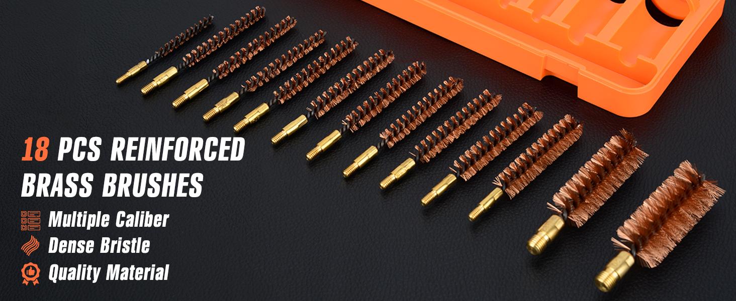 Universal Cleaning Kit with Denser Brass Brushes, Mops, Jags,Rods,Ropes and Travel Size Range Bag Tool Accessories Tool Box Fathersdaygift