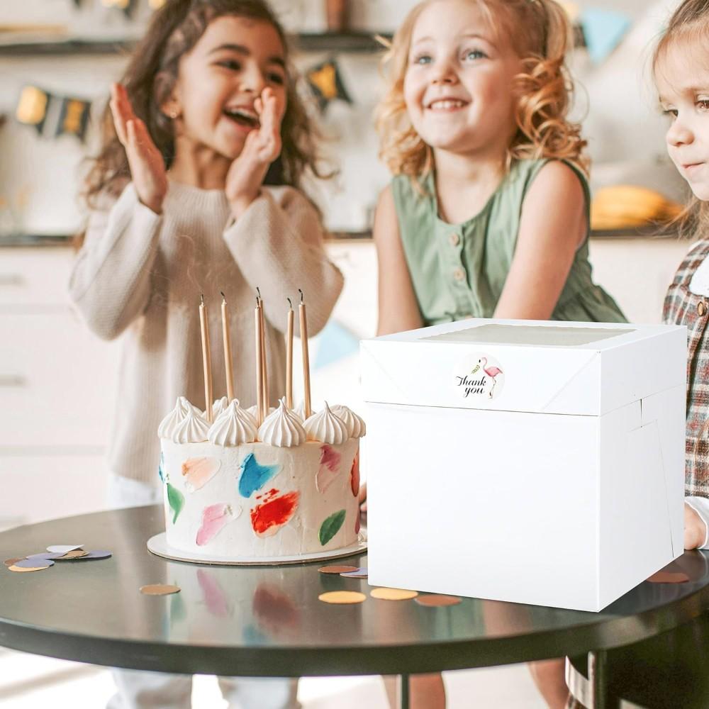 10pcs Cake Boxes, Cake Carrier with Large Window, Ideal for Baking Cookies, Pies, Paper Cups, Pastries, Bakery Transport Containers