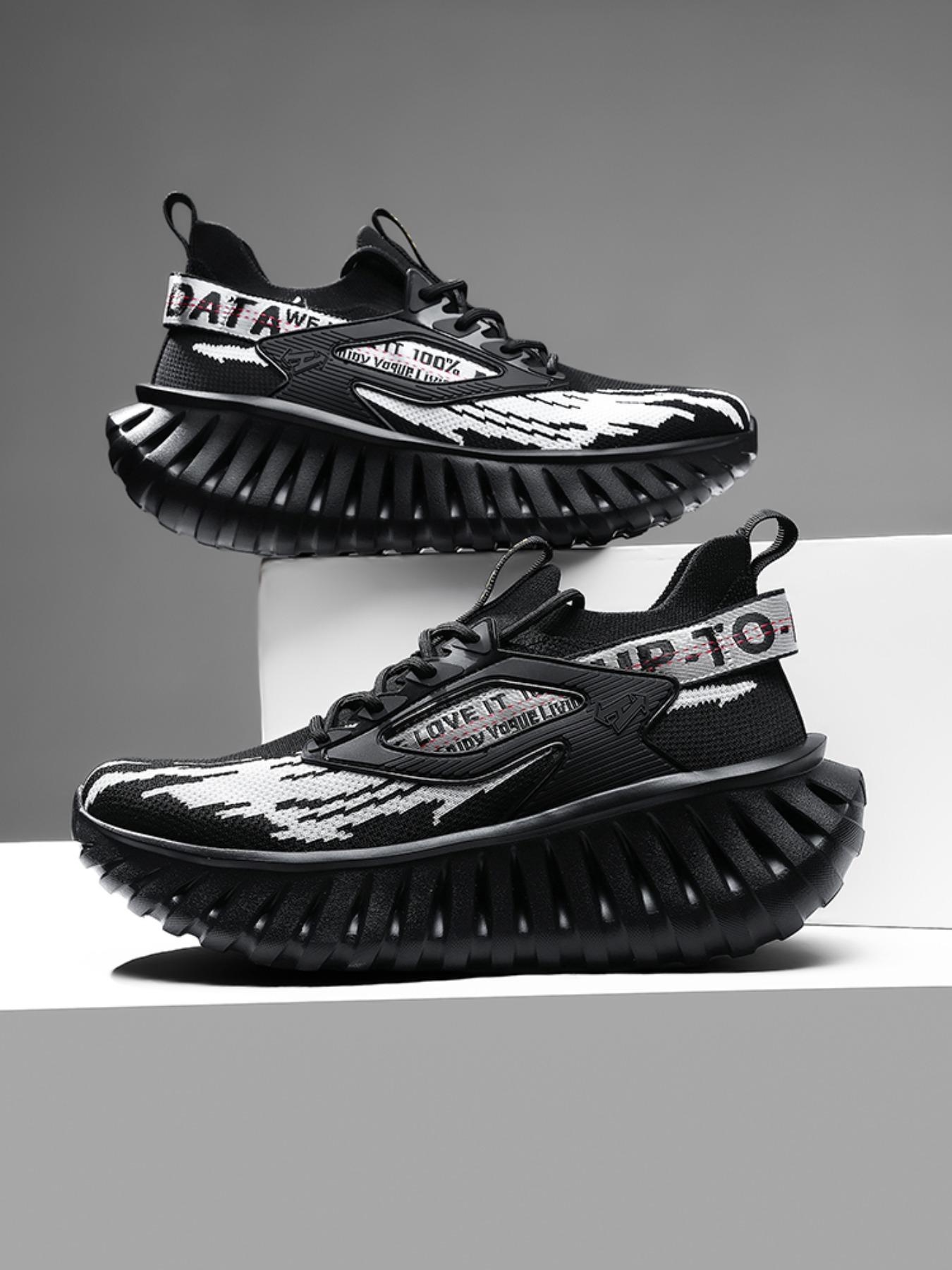 Men's Large Size Comfortable Outdoor Casual Shoes, Unique Design, Textile Lining, Rubber Sole, Fashion Element, Perfect for Sports Enthusiasts, Athletic Sneaker