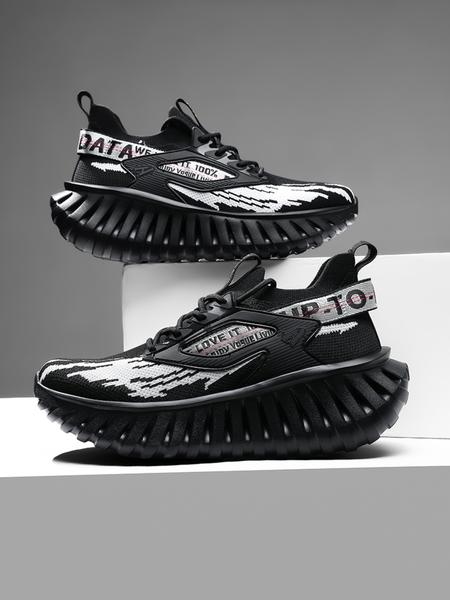 Men's Large Size Comfortable Outdoor Casual Shoes, Unique Design, Textile Lining, Rubber Sole, Fashion Element, Perfect for Sports Enthusiasts, Athletic Sneaker