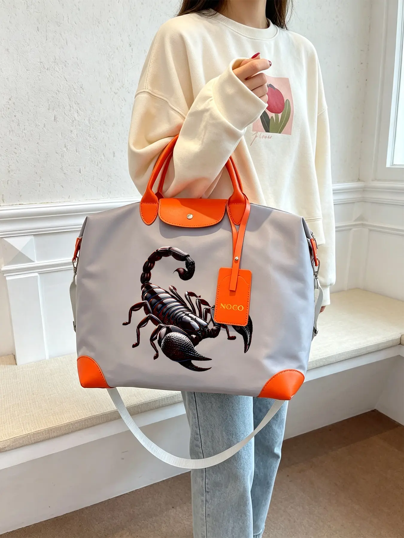 Scorpion Pattern Handbag, Durable and Large-capacity Tote Bag, Can Be Carried By Hand or Worn Crossbody, Suitable for Work and Daily Commuting, and An Excellent Gift Choice