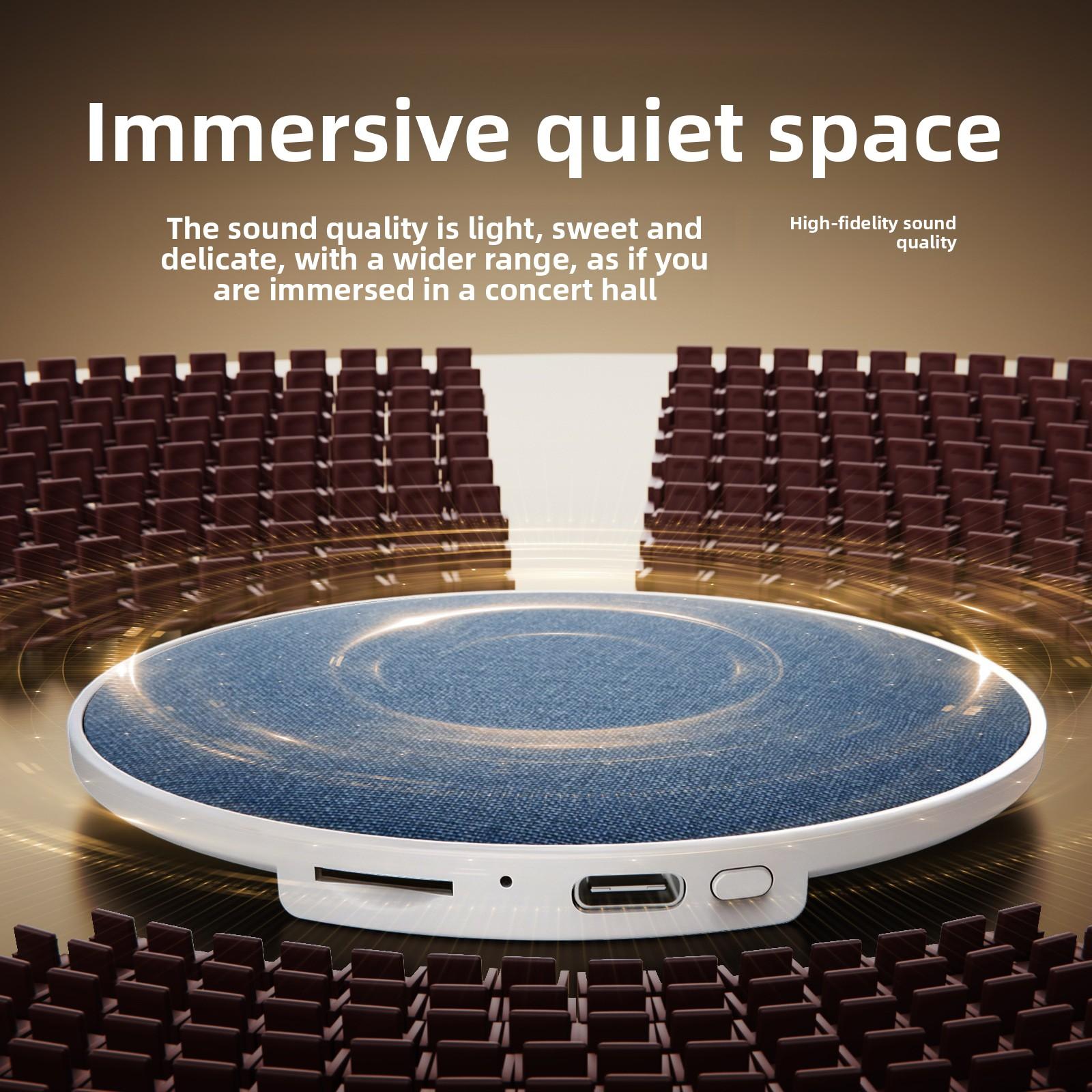 2026 Pillow Sound Disc Wireless Bluetooth Speaker for Home and Dormitory, for Listening to Music and Sleep, White Noise Mini Speaker