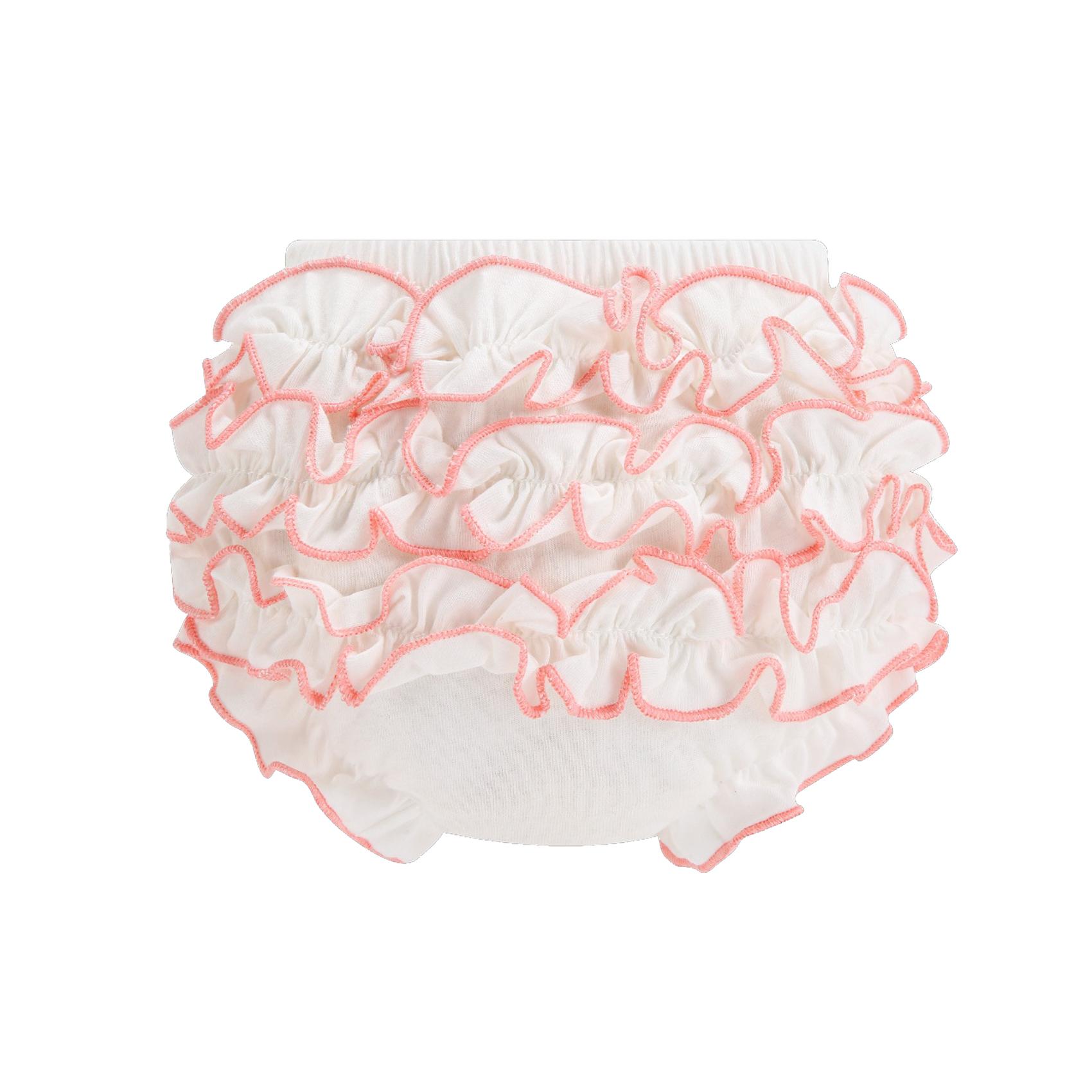 4-Pack Infant Girls Bloomers Underwear Cute Cotton Ruffle Diaper Cover for Baby Girls Toddler Kids Boxer Shorts Panties