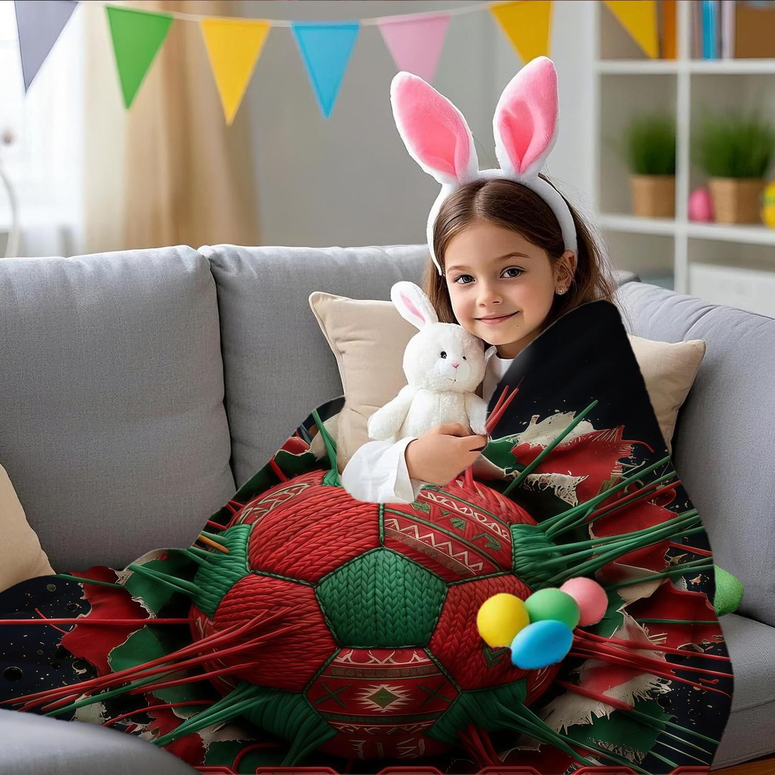 World Cup National Theme Football Decor Blanket, Sofa Cover, Nap Blanket, Air Conditioning Blanket, Perfect for World Cup Parties, Sports Bars, Outdoor Camping