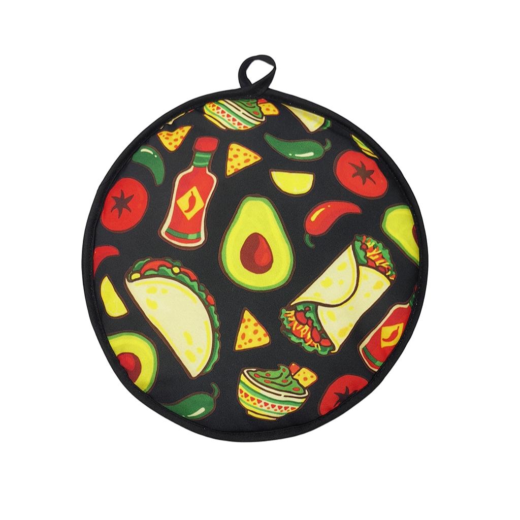 1pcs Mexican Thickened Corn Tortilla Insulated Bag, Pure Cotton Round Bread Carrier, Home Use Takeout Bag, Cross-Border Food Storage