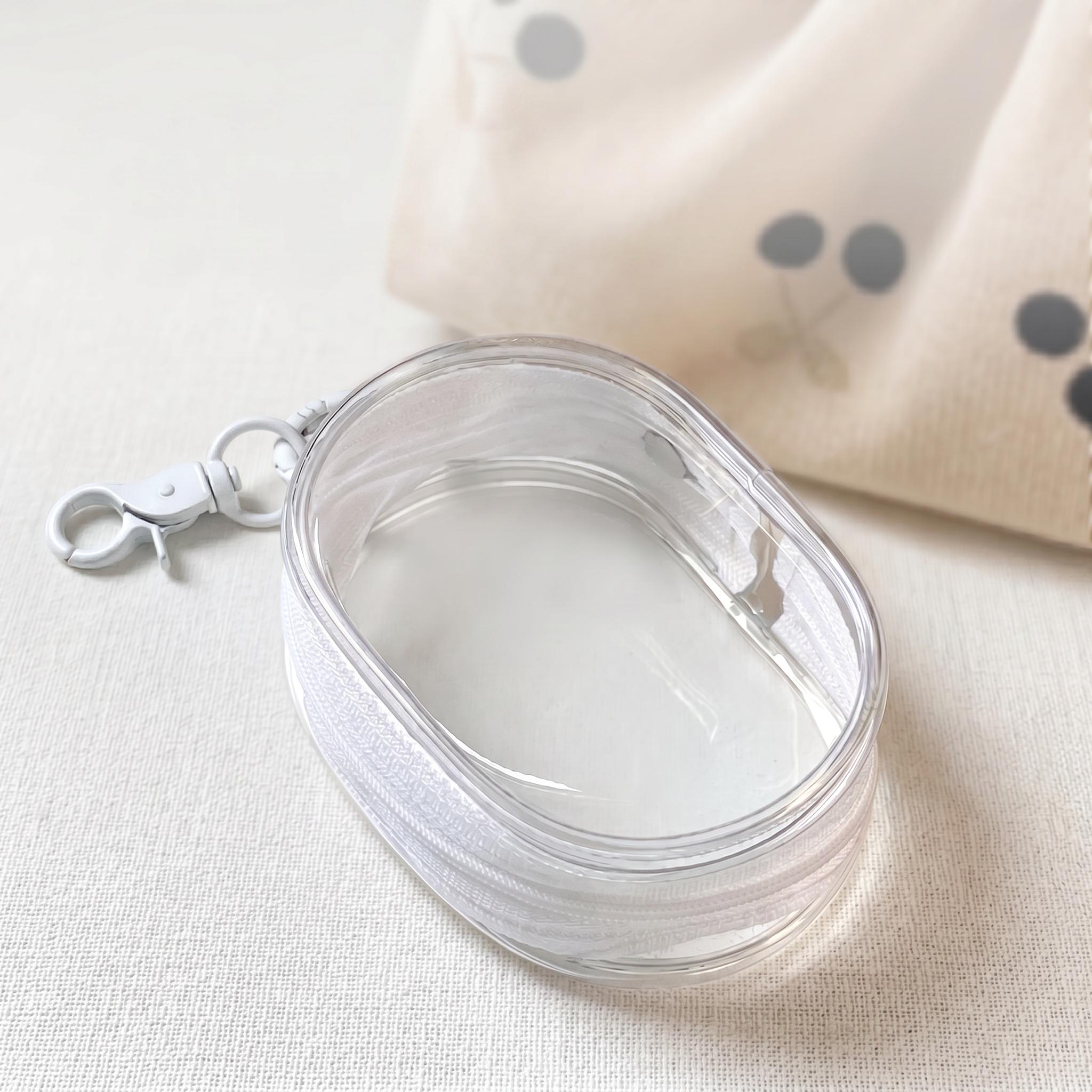 3 PCS Clear Plastic Storage Bag,Portable Ear Plug & Cable Organizers, Earphone and Headphone Pouch, Durable Mini Electronic Earplugs Protective Travel Bag with Key Fob, Transparent Household Item, Protection, Audio-YY1
