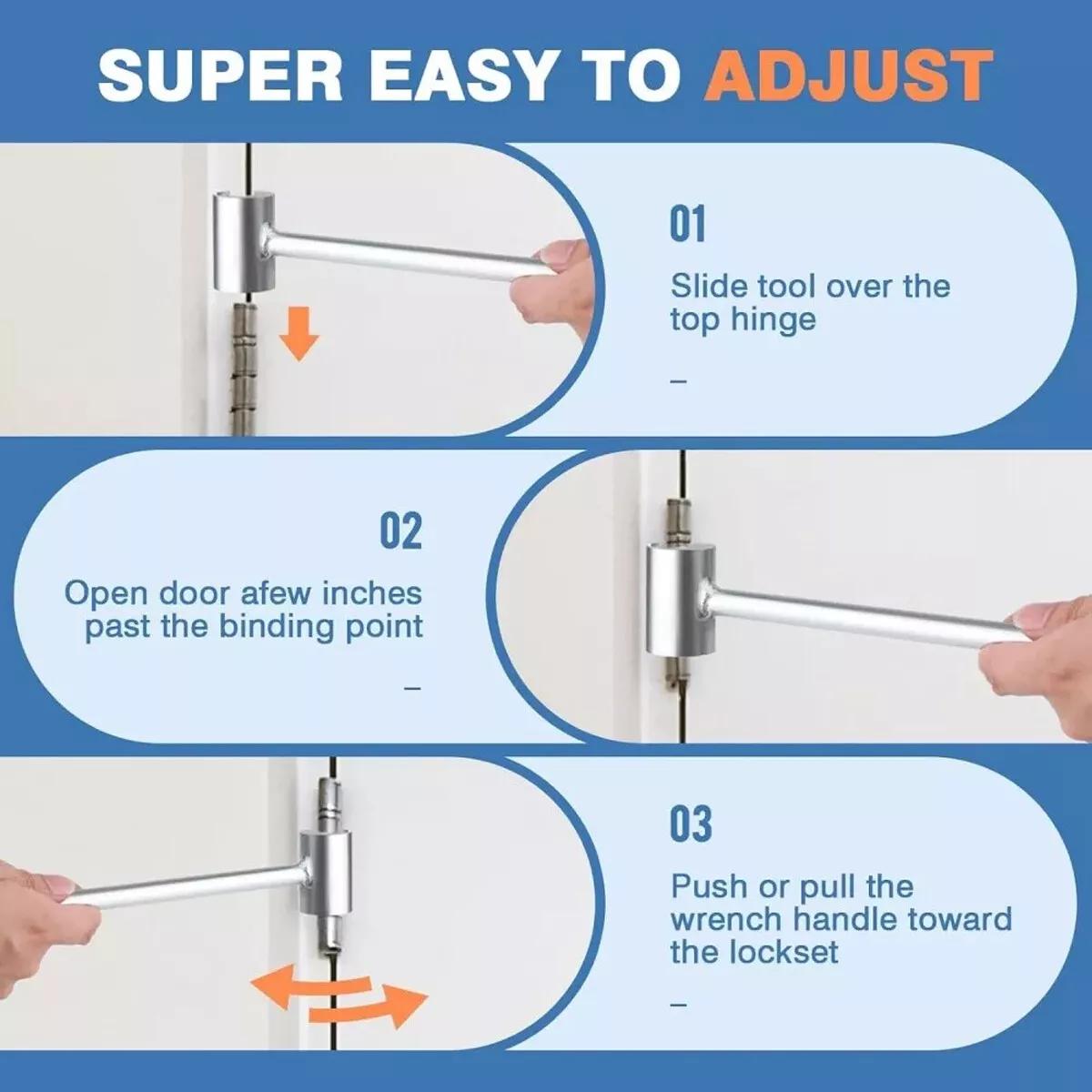 23-25mm Hinges Gap Adjusting Spanner Door Hinge Repair Tool Suitable for Precise Door Alignment Flag Hinge Fireproof Door