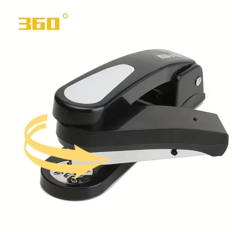 360 Rotatable Stapler, Uses 24/6 Staples, Effortless Long Stapler, School Paper Staplers, Office Bookbinding Supplies