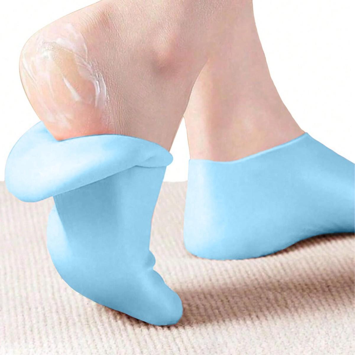 Silicone Foot Care Socks for Dry Feet and Cracked Heels, Softening Rough Skin, Elastic Fit, Moisturizing, Prevents Cracks, Beach Socks