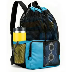 Father's Day Swim Beach Gifts for Dad |   Mesh Drawstring Swim Backpack Bag for Men Women |   Lightweight Equipment Storage Summer Beach Essentials