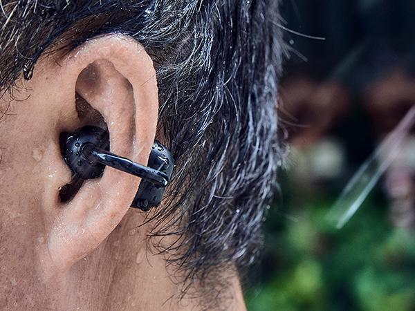 TOZO-OpenEarRing True Open Ear Headphones, Lightweight Comfort Open Ear Clip Wireless Earbuds, Bluetooth 5.3 Headphones with Smart Digital Display Design Fit Sports Cycling, Running, Workout Black FathersDayGift Audio Headset Electronic