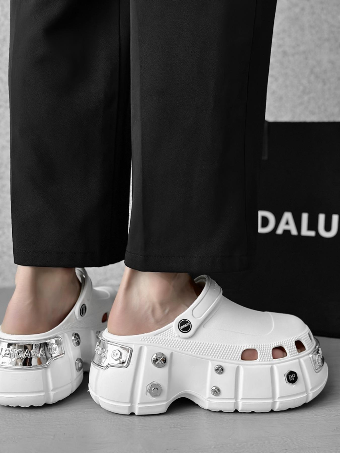 Unisex Punk Style Clogs, Studded Platform Clog, Fashionable Thick Sole Slippers for Indoor Outdoor Wear, Trendy All-match Slippers for Daily Wear, Walking Shoes