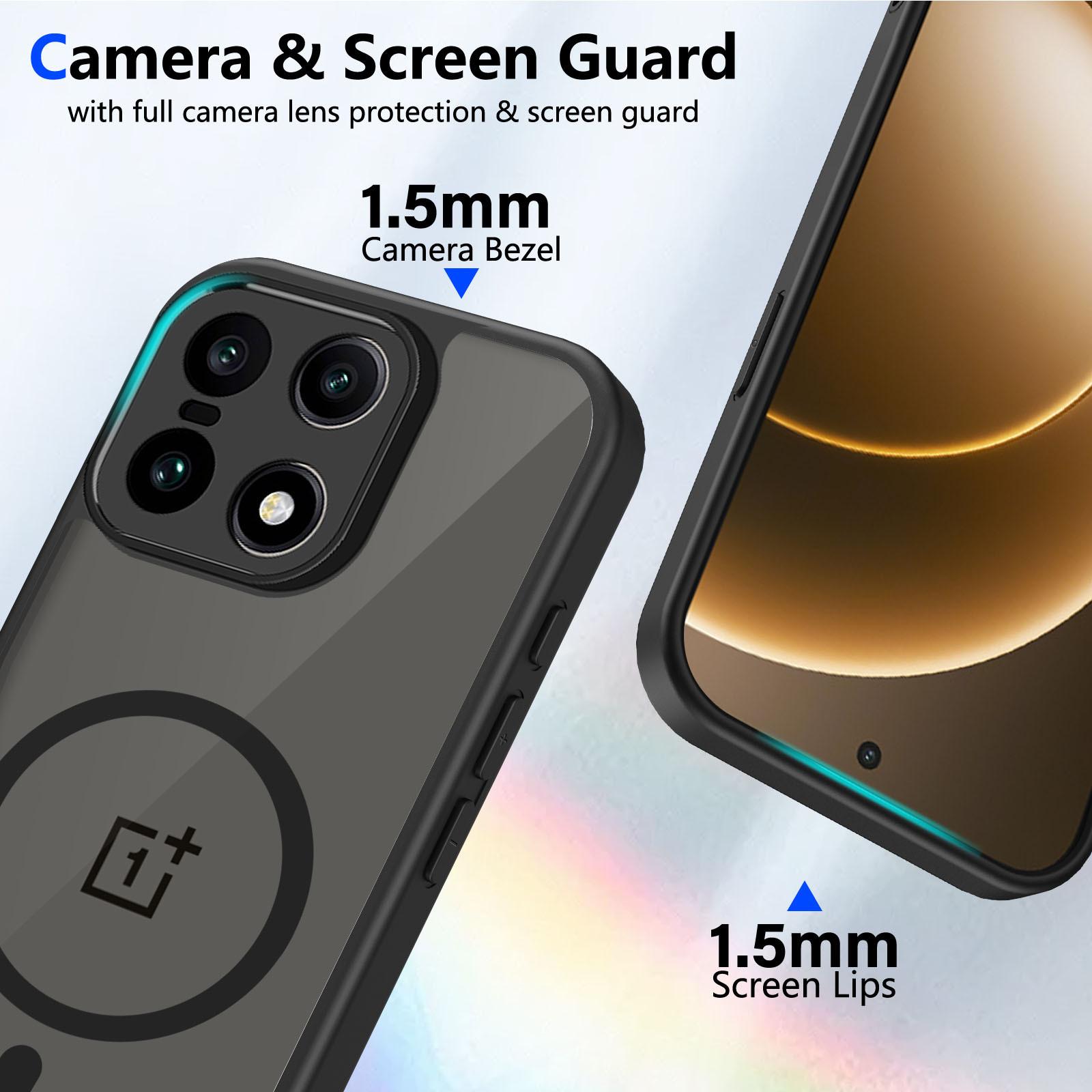 Oneplus 15 Cph2745/cph2747 Case, Magsafe Wireless Charging, Silicone TPU Bumper, Skin Feel Matte Back Hard Shell Cover, Anti-Drop Protection